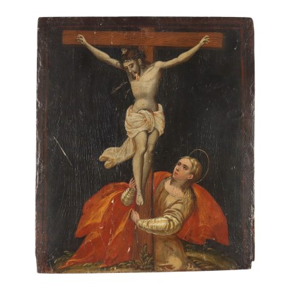 Cuadro de Cristo Crucificado con María Magdalena