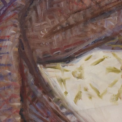 Pintura de ORAZI, El Rebozo. Retrato de una mujer mexicana.