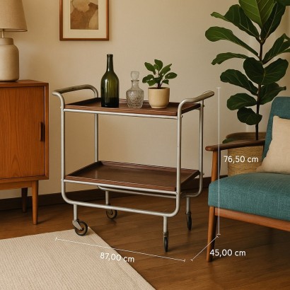 Carrello di Servizio Vintage Anni 50-60,Carrello di Servizio Vintage Anni 50-60