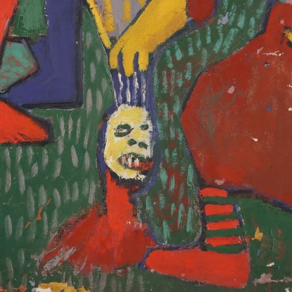 Dipinto di ORAZI,Scena con figure