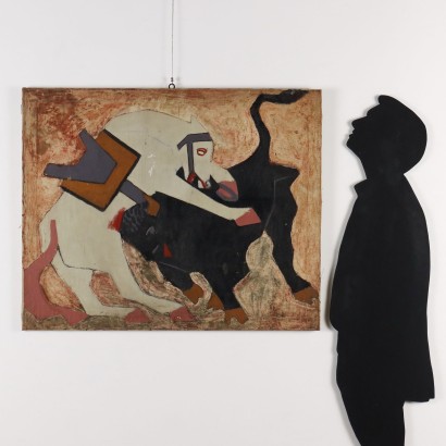 Dipinto di ORAZI,Scena di corrida