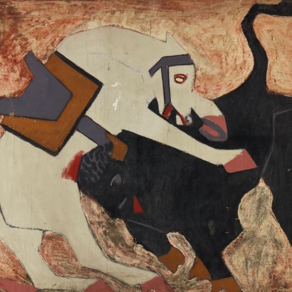 Dipinto di ORAZI,Scena di corrida