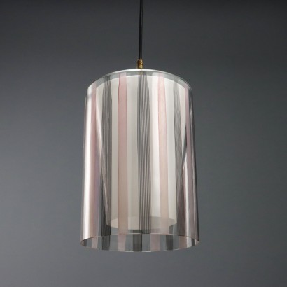 Lampada Anni '70 in vetro ros