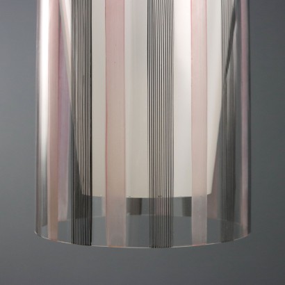 Lampada Anni '70 in vetro ros