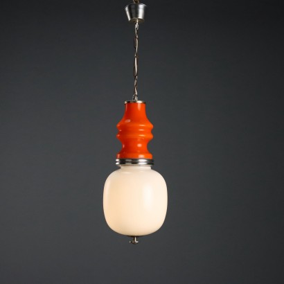 60's white and orange lamp