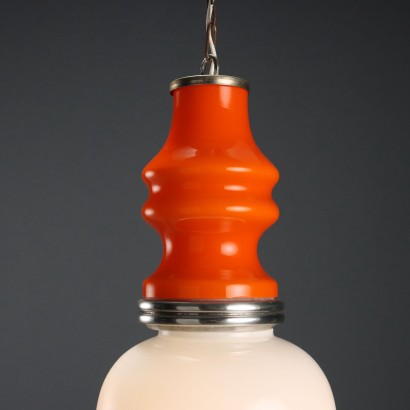 60's white and gold lamp