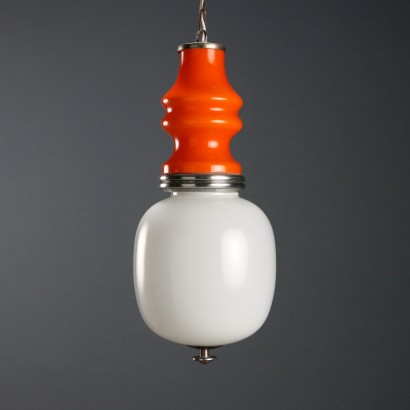 60's white and gold lamp