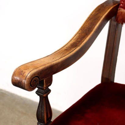 Trono e tre sedute,Seggiolone Neorinascimento con tre Sedie