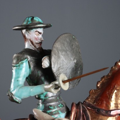 Don Quixote and Sancho Panza Terracotta