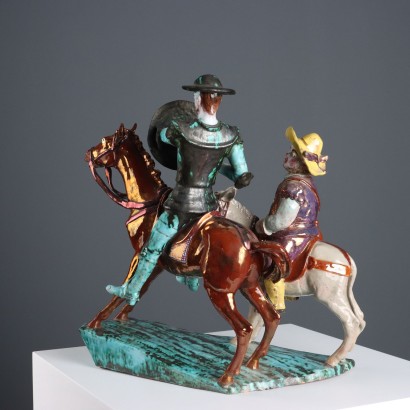 Don Quixote and Sancho Panza Terracotta
