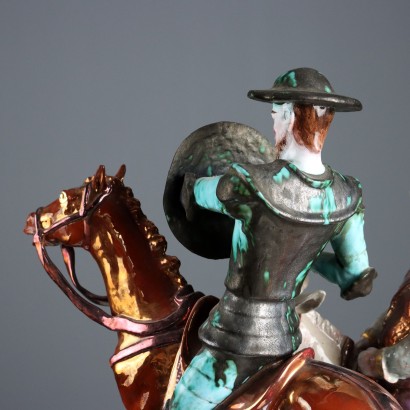 Don Quixote and Sancho Panza Terracotta