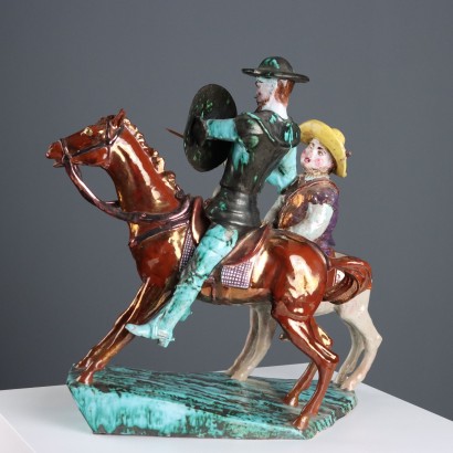 Don Quixote and Sancho Panza Terracotta