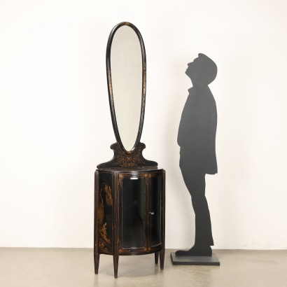 Display cabinet with mirror,Chinois style display cabinet with mirror