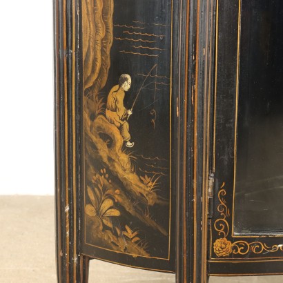 Display cabinet with mirror,Chinois style display cabinet with mirror