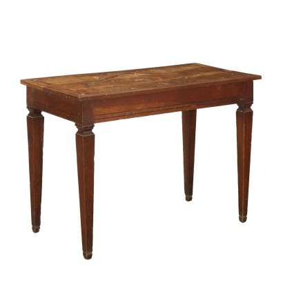 Antique Directoire Writing Desk Walnut Piacenza XVIII Century