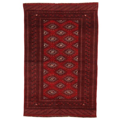 Antique Bukhara Carpet Wool Thin Knot Afghanistan 79 x 51 In
