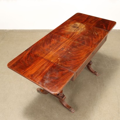 WRITING DESK with hinges, Regency writing desk in mahogany