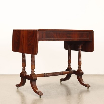 WRITING DESK with hinges, Regency writing desk in mahogany