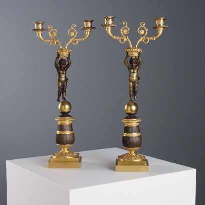 Pair of Napoleon III Style Candelabra