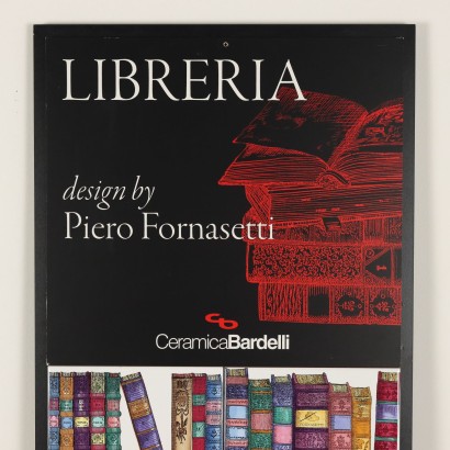 Panel con dieciséis azulejos Serie Lib,Piero Fornasetti,Piero Fornasetti,Piero Fornasetti