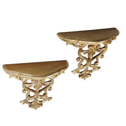 Pair of Baroque Style Consoles