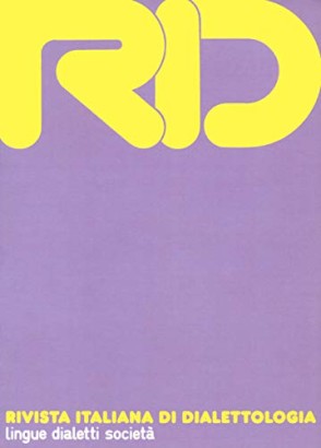 RID. Rivista italiana di dialettologia