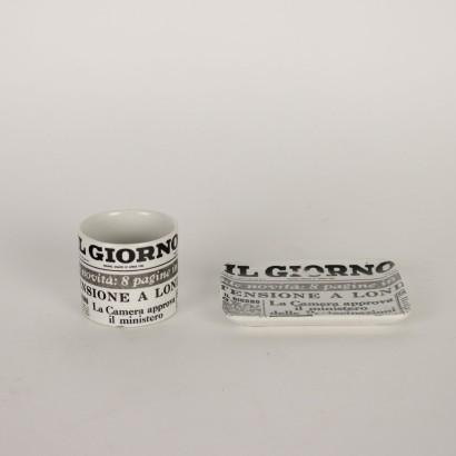 Piero Fornasetti Aschenbecher und Zigarettenhalter