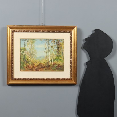 Gemälde von Luigi Comolli, Blick auf die bewaldete Landschaft, Luigi Comolli, Luigi Comolli, Luigi Comolli