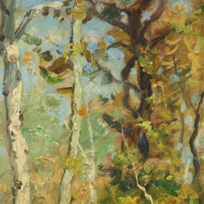 Gemälde von Luigi Comolli, Blick auf die bewaldete Landschaft, Luigi Comolli, Luigi Comolli, Luigi Comolli