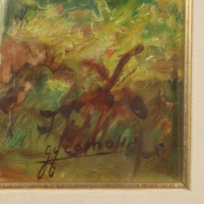 Gemälde von Luigi Comolli, Blick auf die bewaldete Landschaft, Luigi Comolli, Luigi Comolli, Luigi Comolli