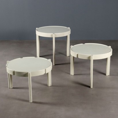 Vintage Coffee Tables Lacquered Wood Design Italy 1960s