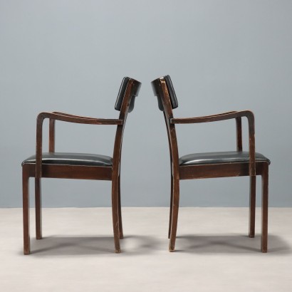 Set di Sedie anni '60,Sedie con braccioli anni '40