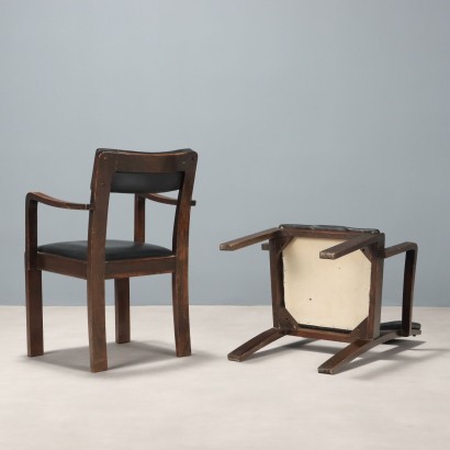Set di Sedie anni '60,Sedie con braccioli anni '40