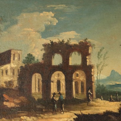 Painting Landscape with Architectural Ruins,Landscape with Architectural Ruins and f