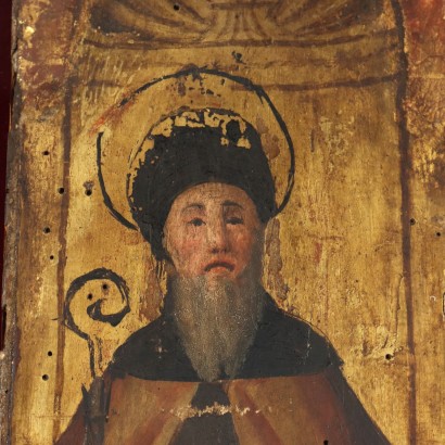 Gemälde Porträt des Heiligen Bischofs Fra, Porträt des Heiligen Franziskanerbischofs, Gemälde Porträt des Heiligen Bischofs Frankreich