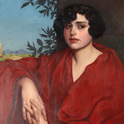 Painting by Bruno Croatto, Portrait of a young woman with a red cloak, Bruno Croatto, Portrait of a young woman with a red cloak, Bruno Croatto, Bruno Croatto, Bruno Croatto, Bruno Croatto, Bruno Croatto, Bruno Croatto, Bruno Croatto, Bruno Croatto
