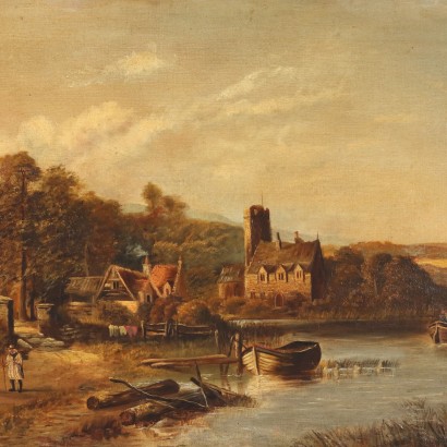 Flusslandschaftsgemälde