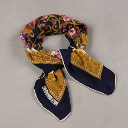 Foulard fleuri vintage Christian Dior