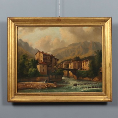 Gemälde Landschaft des Brembana-Tals