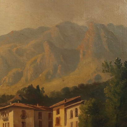 Gemälde Landschaft des Brembana-Tals, San Giovanni Bianco im Brembana-Tal