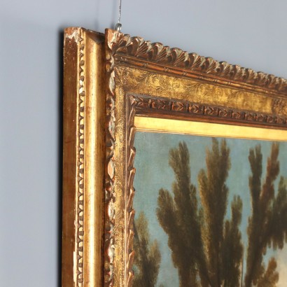 Painting River Landscape with Figures