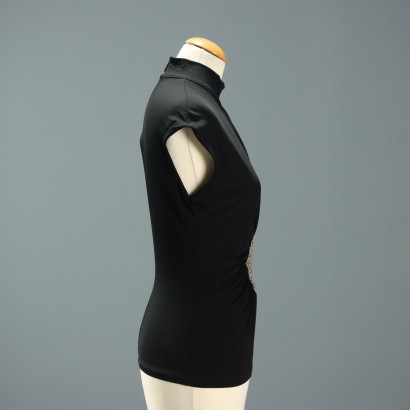 Roberto Cavalli Top mit Perlen und Strass