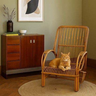 Wicker Armchair 60s