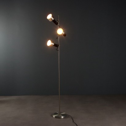 Vintage Floor Lamp Aluminium Iron Design Italy 1960s
