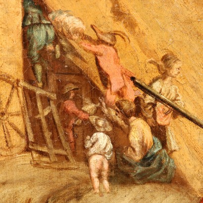 Dipinto Scena di Vita Popolare