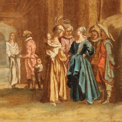 Dipinto Scena di Vita Popolare