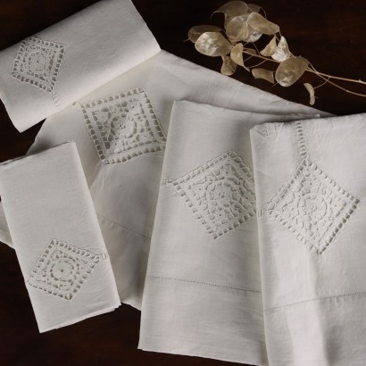 Drap de lit double avec deux taies d'oreiller