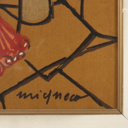 Peinture de Giuseppe Migneco, Mère avec enfant, Giuseppe Migneco, Giuseppe Migneco, Giuseppe Migneco