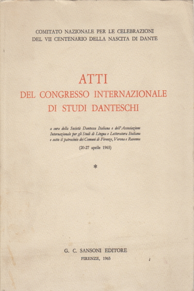 Atti del congresso internazionale di stu