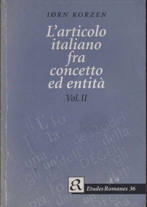 L'articolo italiano fra concetto ed entità